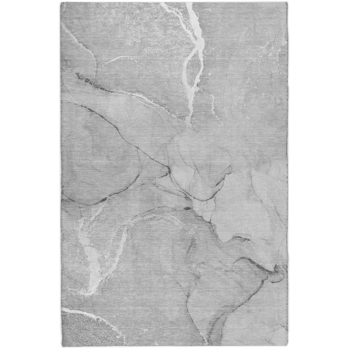 8' X 10' Gray And Charcoal Abstract Shag Washable Area Rug With UV Protection - HomeRoots - Flyclothing LLC