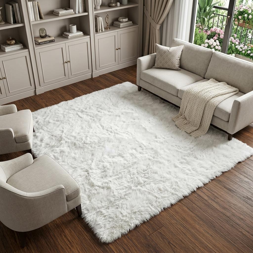 8' X 10' Gray And Charcoal Abstract Shag Washable Area Rug With UV Protection - HomeRoots - Flyclothing LLC