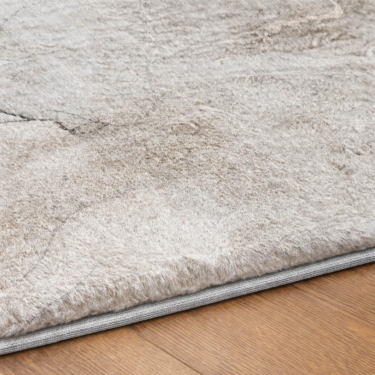 9' X 12' Gray And Charcoal Abstract Shag Washable Area Rug With UV Protection - HomeRoots - Flyclothing LLC