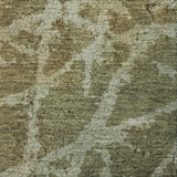 8' Olive Green And Fern Green Geometric Shag Washable Round Rug With UV Protection - HomeRoots - Flyclothing LLC
