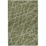 9' X 12' Olive Green And Fern Green Geometric Shag Washable Area Rug With UV Protection - HomeRoots - Flyclothing LLC