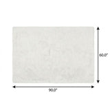 5' X 8' Purple And Ivory Abstract Shag Washable Area Rug With UV Protection - HomeRoots - Flyclothing LLC