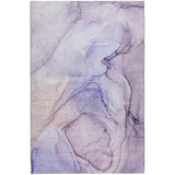 5' X 8' Purple And Ivory Abstract Shag Washable Area Rug With UV Protection - HomeRoots - Flyclothing LLC