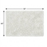 5' X 8' Orange And Ivory Geometric Shag Washable Area Rug With UV Protection - HomeRoots - Flyclothing LLC