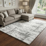 9' X 12' Beige And Taupe Abstract Shag Washable Area Rug With UV Protection - HomeRoots - Flyclothing LLC