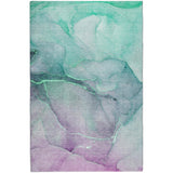 9' X 12' Green And Teal Abstract Shag Washable Area Rug With UV Protection - HomeRoots - Flyclothing LLC