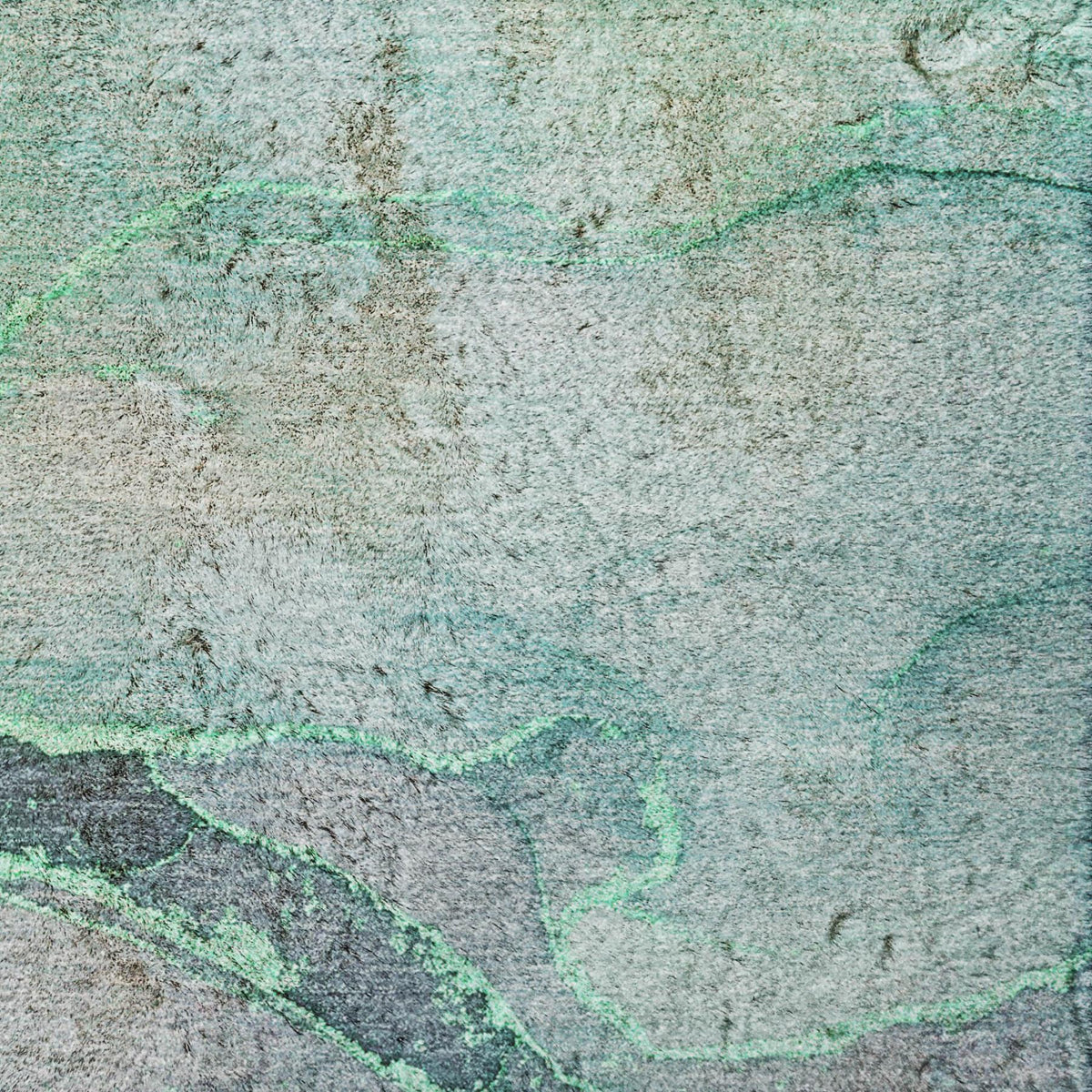 9' X 12' Green And Teal Abstract Shag Washable Area Rug With UV Protection - HomeRoots - Flyclothing LLC