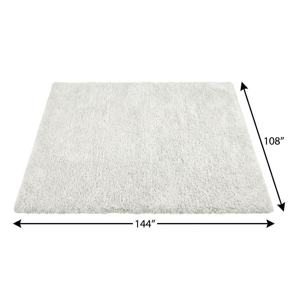 9' X 12' Teal And Ivory Abstract Shag Washable Area Rug With UV Protection - HomeRoots - Flyclothing LLC