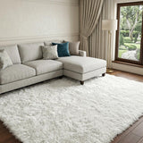 9' X 12' Teal And Ivory Abstract Shag Washable Area Rug With UV Protection - HomeRoots - Flyclothing LLC