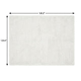 10' X 14' Peach And Ivory Geometric Shag Washable Area Rug With UV Protection - HomeRoots - Flyclothing LLC
