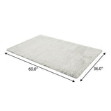3' X 5' Pink And Ivory Geometric Shag Washable Area Rug With UV Protection - HomeRoots - Flyclothing LLC