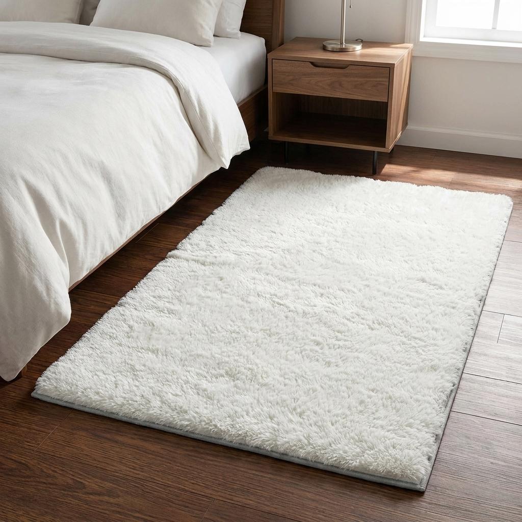3' X 5' Pink And Ivory Geometric Shag Washable Area Rug With UV Protection - HomeRoots - Flyclothing LLC