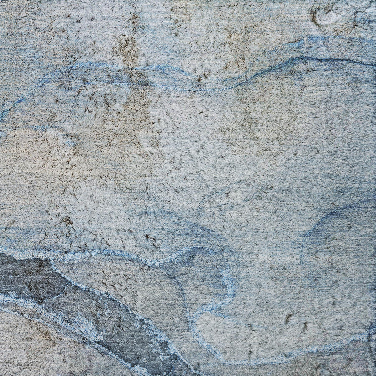 8' X 10' Blue And Navy Blue Abstract Shag Washable Area Rug With UV Protection - HomeRoots - Flyclothing LLC