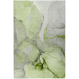 5' X 8' Green And Gray Abstract Shag Washable Area Rug With UV Protection - HomeRoots - Flyclothing LLC