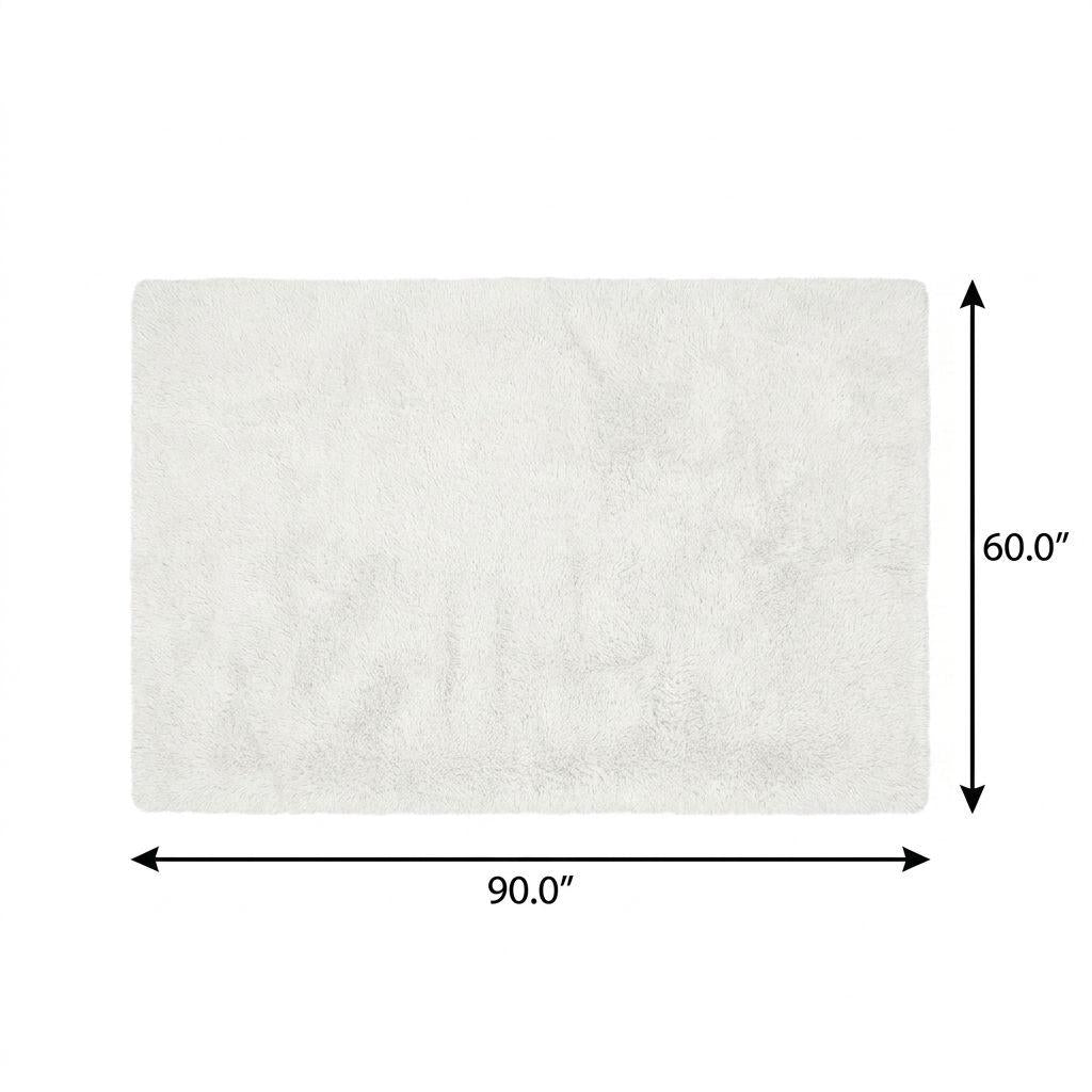 5' X 8' Green And Gray Abstract Shag Washable Area Rug With UV Protection - HomeRoots - Flyclothing LLC
