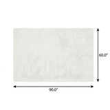 5' X 8' Green And Gray Abstract Shag Washable Area Rug With UV Protection - HomeRoots - Flyclothing LLC