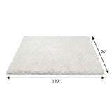 8' X 10' Pink And Ivory Geometric Shag Washable Area Rug With UV Protection - HomeRoots - Flyclothing LLC