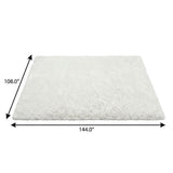 9' X 12' Pink And Ivory Geometric Shag Washable Area Rug With UV Protection - HomeRoots - Flyclothing LLC