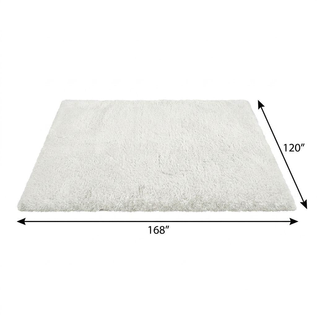 10' X 14' Pink And Ivory Geometric Shag Washable Area Rug With UV Protection - HomeRoots - Flyclothing LLC