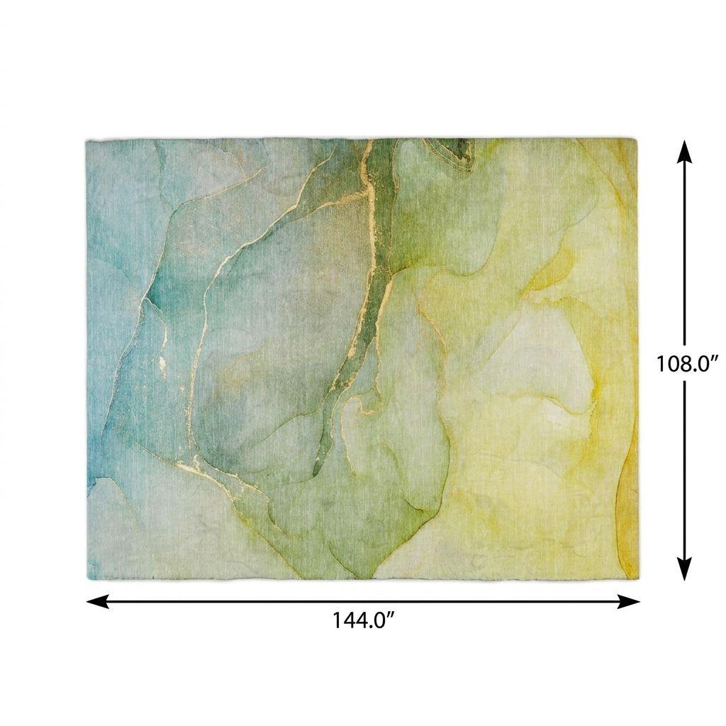 9' X 12' Green And Yellow Abstract Shag Washable Area Rug With UV Protection - HomeRoots - Flyclothing LLC