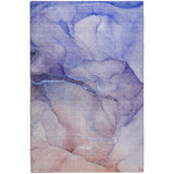3' X 5' Navy Blue And Blue Abstract Shag Washable Area Rug With UV Protection - HomeRoots - Flyclothing LLC