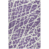 8' X 10' Purple And Ivory Geometric Shag Washable Area Rug With UV Protection - HomeRoots - Flyclothing LLC