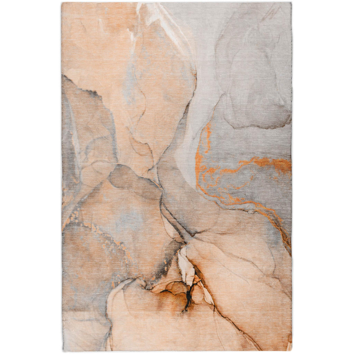 10' X 14' Orange And Peach Abstract Shag Washable Area Rug With UV Protection - HomeRoots - Flyclothing LLC