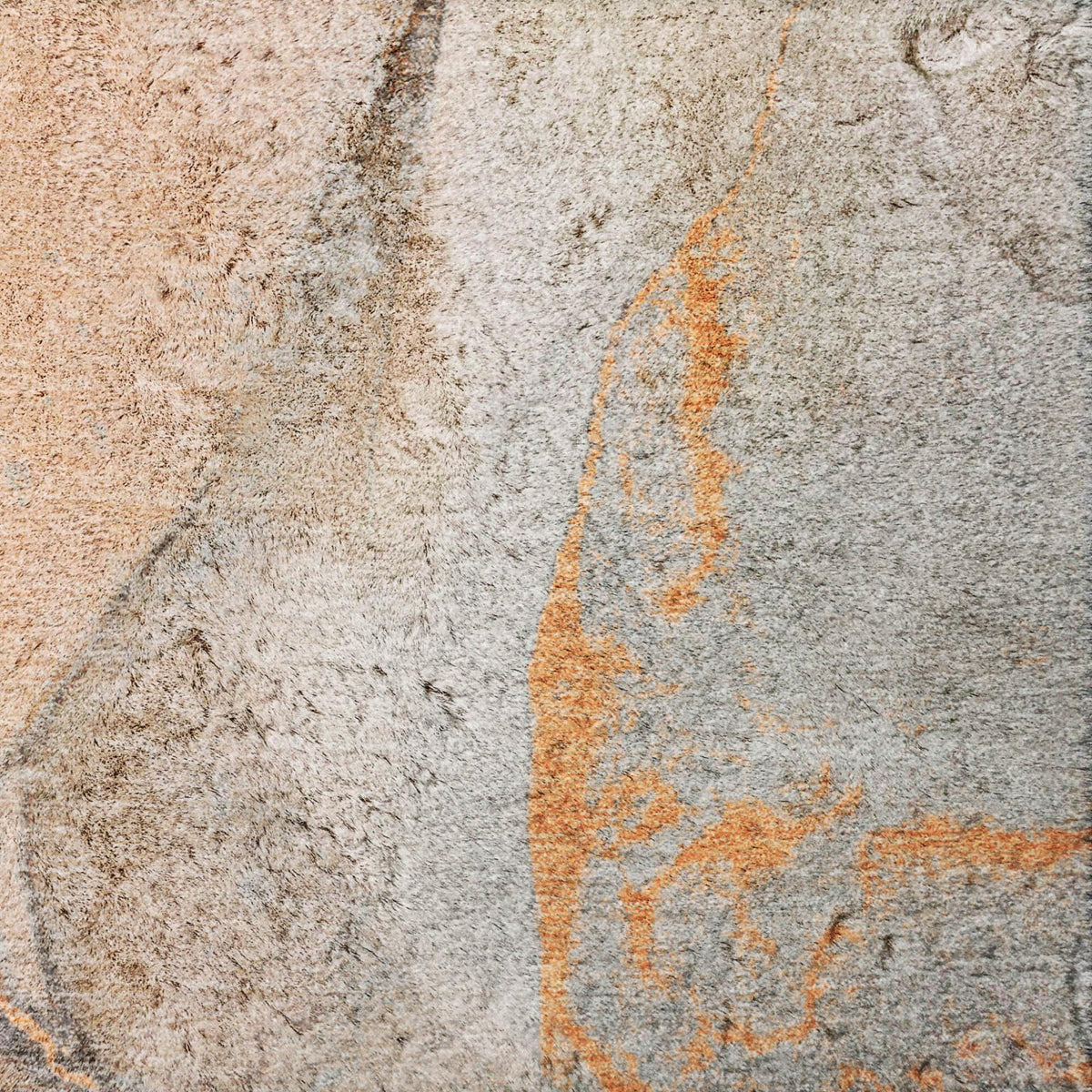10' X 14' Orange And Peach Abstract Shag Washable Area Rug With UV Protection - HomeRoots - Flyclothing LLC