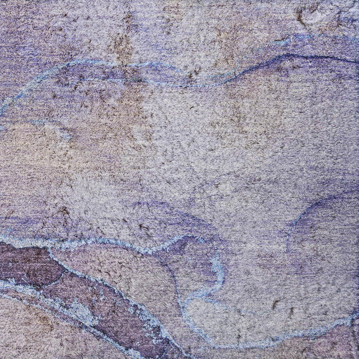 9' X 12' Navy Blue And Blue Abstract Shag Washable Area Rug With UV Protection - HomeRoots - Flyclothing LLC