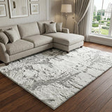 8' X 10' Purple And Lilac Abstract Shag Washable Area Rug With UV Protection - HomeRoots - Flyclothing LLC
