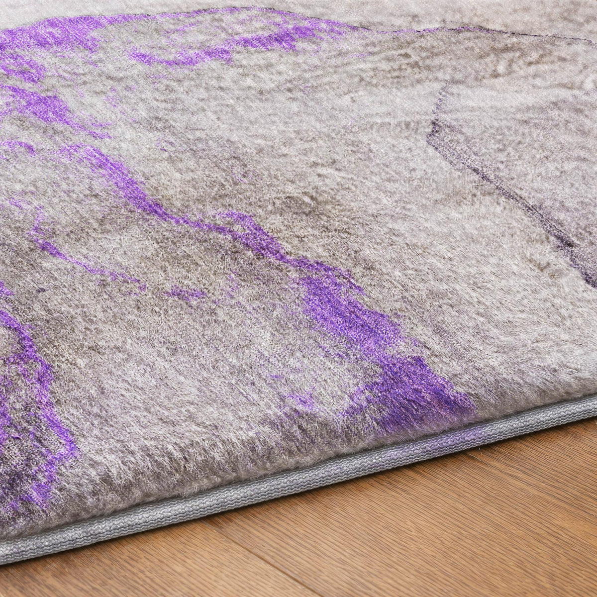 8' X 10' Purple And Lilac Abstract Shag Washable Area Rug With UV Protection - HomeRoots - Flyclothing LLC