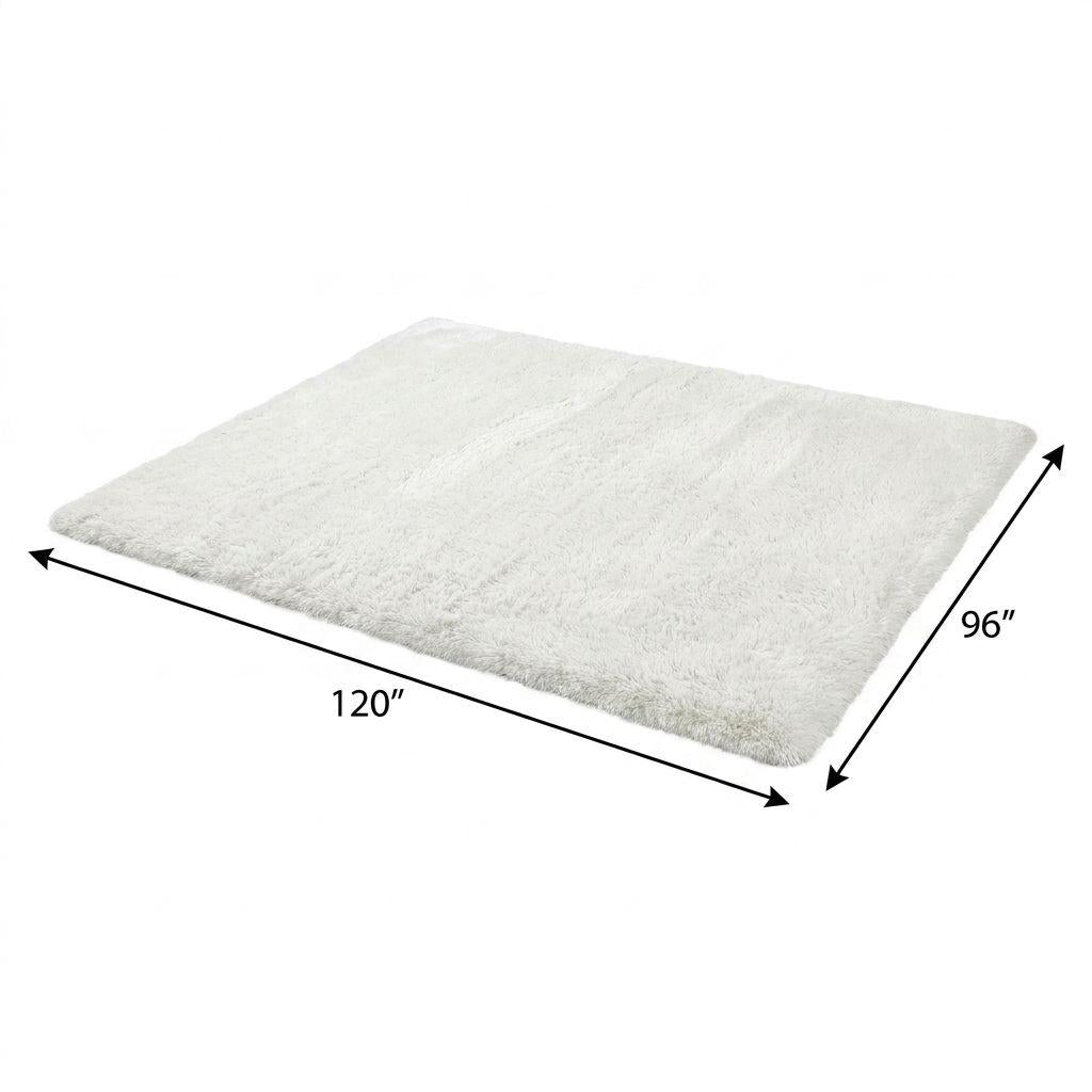 8' X 10' Purple And Lilac Abstract Shag Washable Area Rug With UV Protection - HomeRoots - Flyclothing LLC