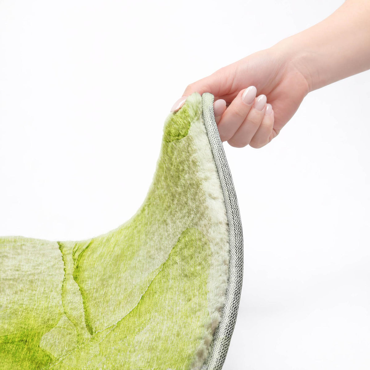 8' Green And Lime Green Abstract Shag Washable Round Rug With UV Protection - HomeRoots - Flyclothing LLC