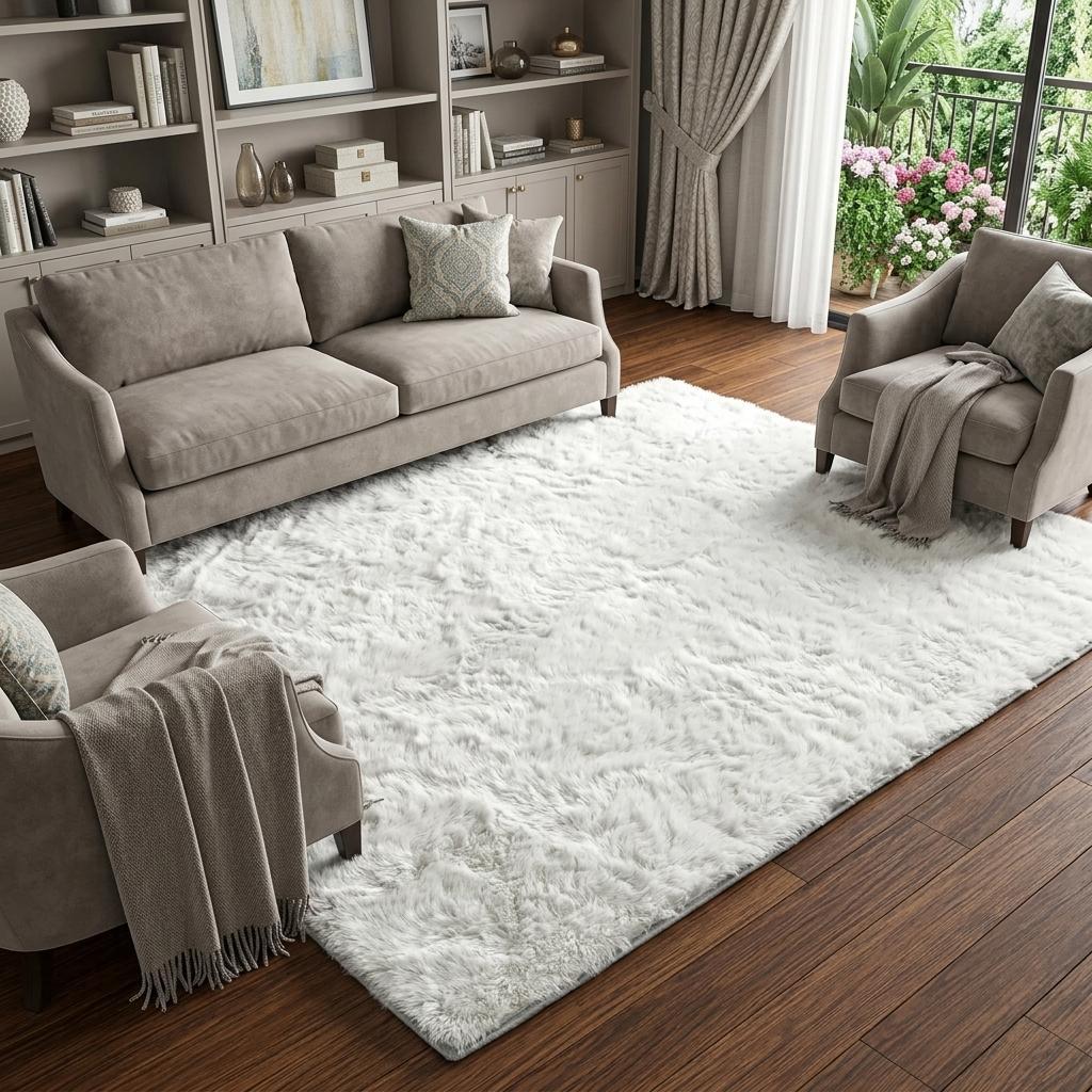 9' X 12' Purple And Lilac Abstract Shag Washable Area Rug With UV Protection - HomeRoots - Flyclothing LLC