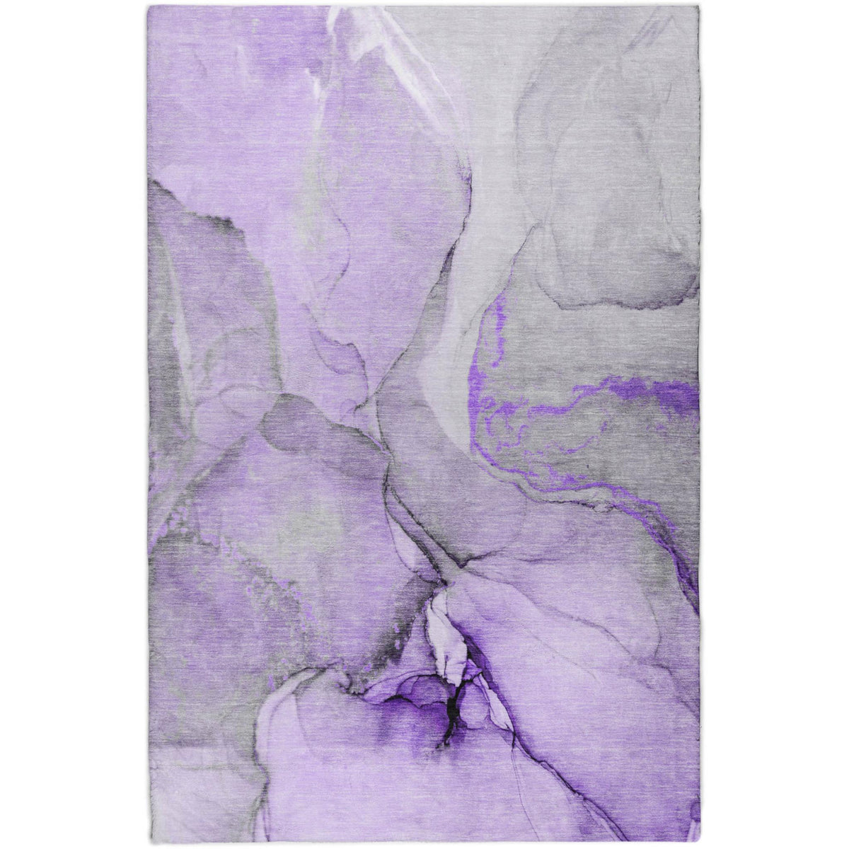 10' X 14' Purple And Lilac Abstract Shag Washable Area Rug With UV Protection - HomeRoots - Flyclothing LLC
