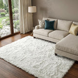 9' X 12' Green And Lime Green Abstract Shag Washable Area Rug With UV Protection - HomeRoots - Flyclothing LLC