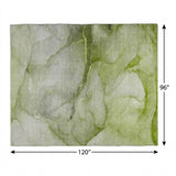 8' X 10' Olive Green And Green Abstract Shag Washable Area Rug With UV Protection - HomeRoots - Flyclothing LLC