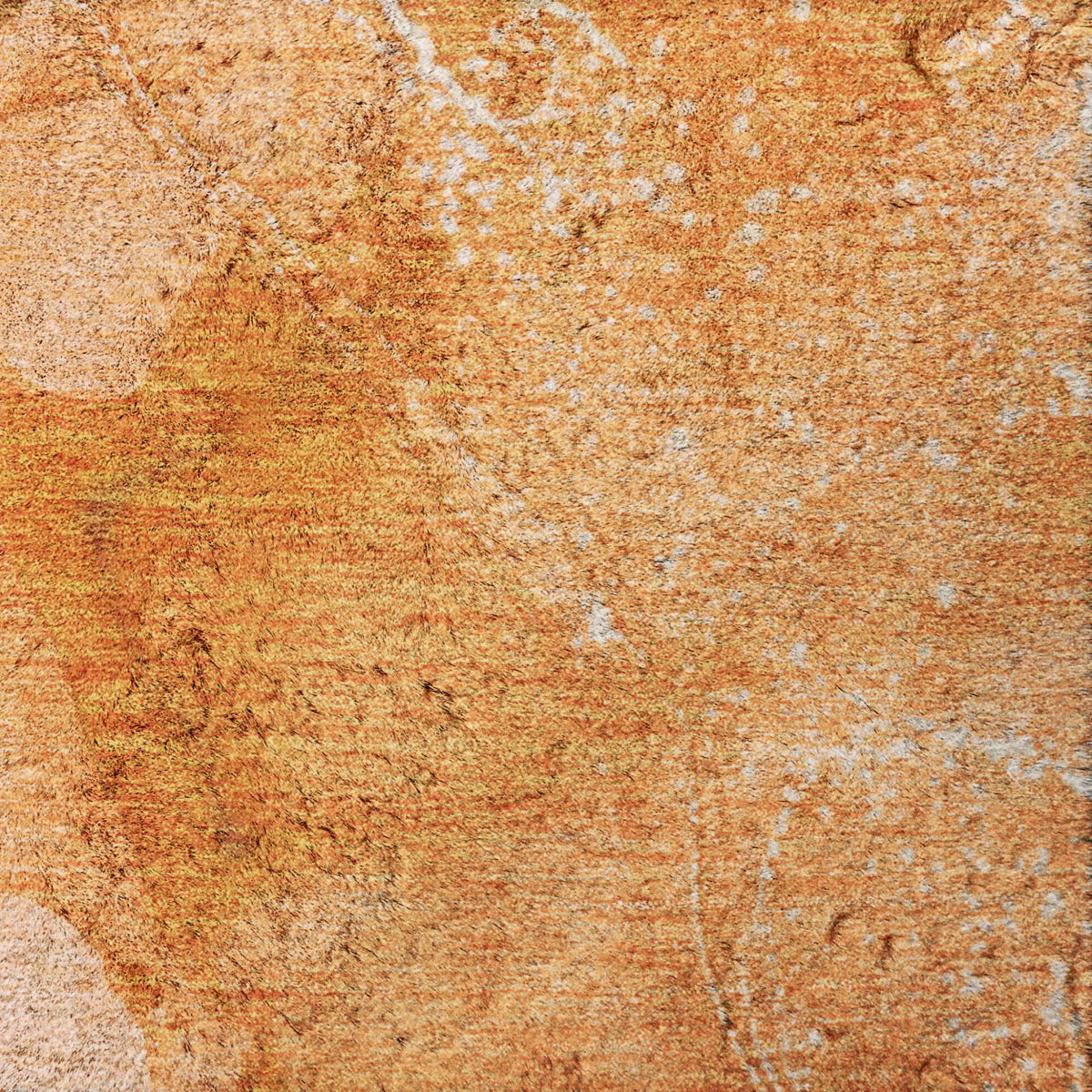 5' X 8' Orange And Peach Abstract Shag Washable Area Rug With UV Protection - HomeRoots - Flyclothing LLC