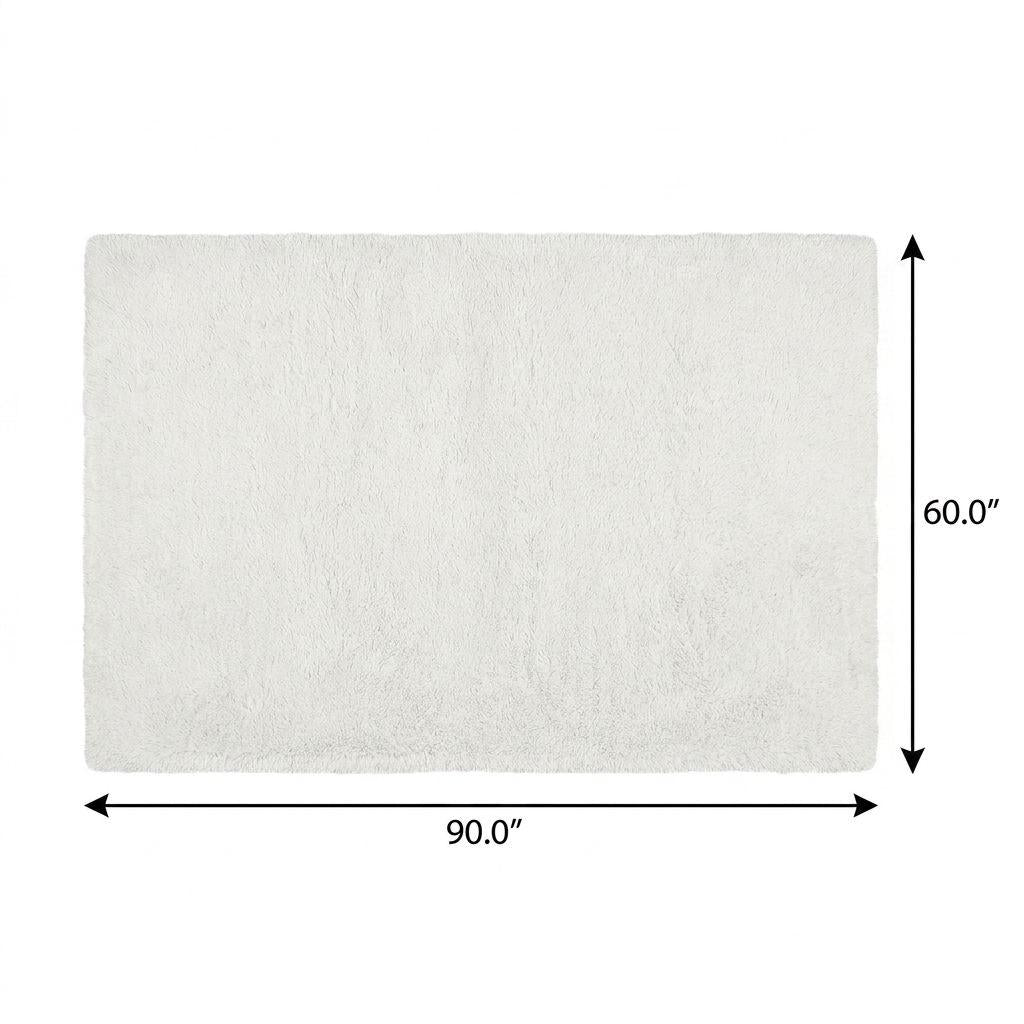 5' X 8' Orange And Peach Abstract Shag Washable Area Rug With UV Protection - HomeRoots - Flyclothing LLC