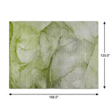 10' X 14' Olive Green And Green Abstract Shag Washable Area Rug With UV Protection - HomeRoots - Flyclothing LLC