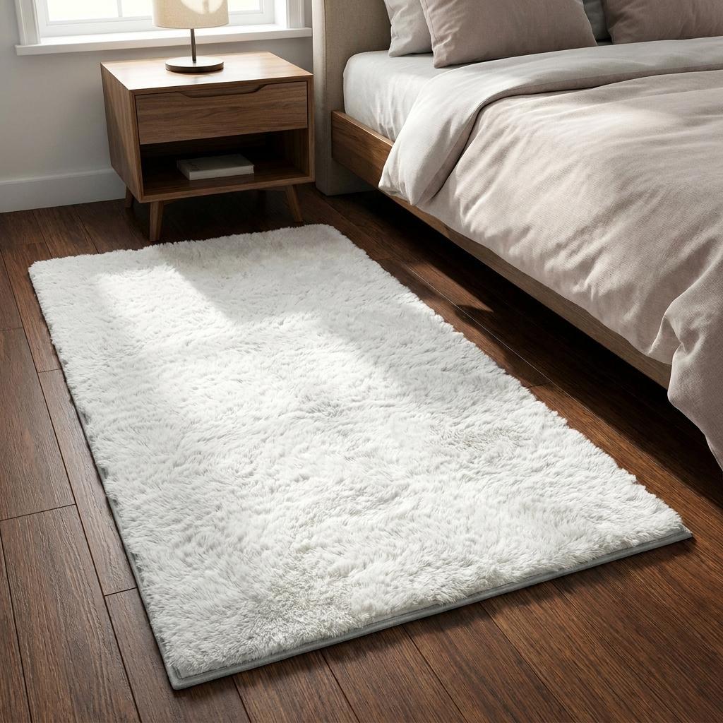 3' X 5' Yellow And Ivory Geometric Shag Washable Area Rug With UV Protection - HomeRoots - Flyclothing LLC