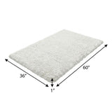 3' X 5' Yellow And Ivory Geometric Shag Washable Area Rug With UV Protection - HomeRoots - Flyclothing LLC