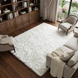 9' X 12' Orange And Peach Abstract Shag Washable Area Rug With UV Protection - HomeRoots - Flyclothing LLC