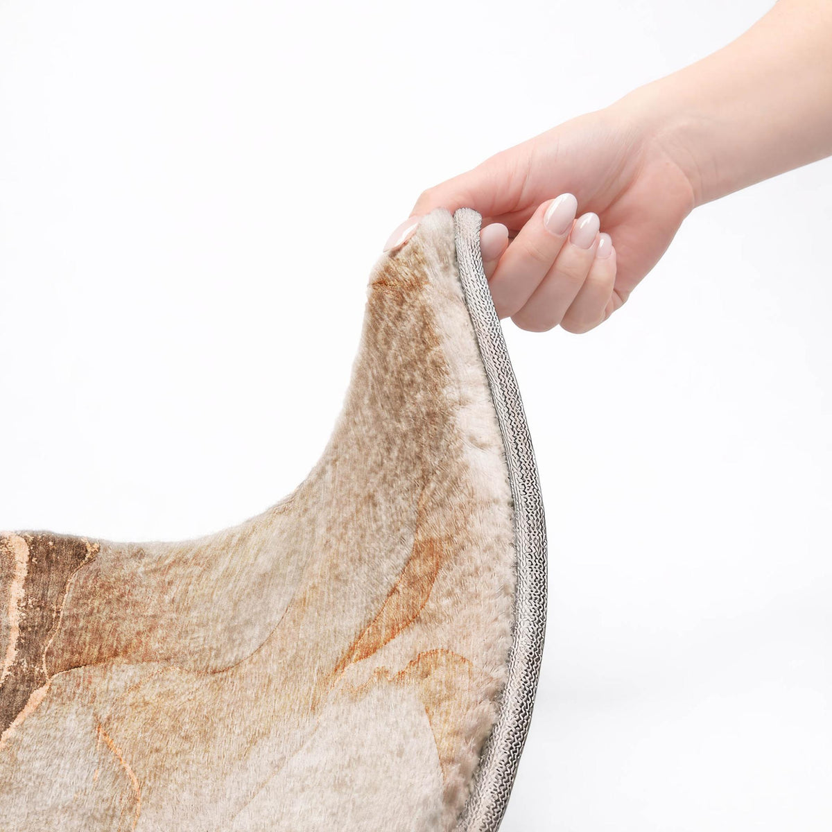 5' X 8' Taupe And Gray Abstract Shag Washable Area Rug With UV Protection - HomeRoots - Flyclothing LLC