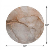 8' Taupe And Gray Abstract Shag Washable Round Rug With UV Protection - HomeRoots - Flyclothing LLC