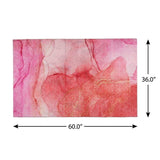 3' X 5' Pink And Blush Abstract Shag Washable Area Rug With UV Protection - HomeRoots - Flyclothing LLC