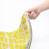 8' X 10' Yellow And Ivory Geometric Shag Washable Area Rug With UV Protection - HomeRoots - Flyclothing LLC