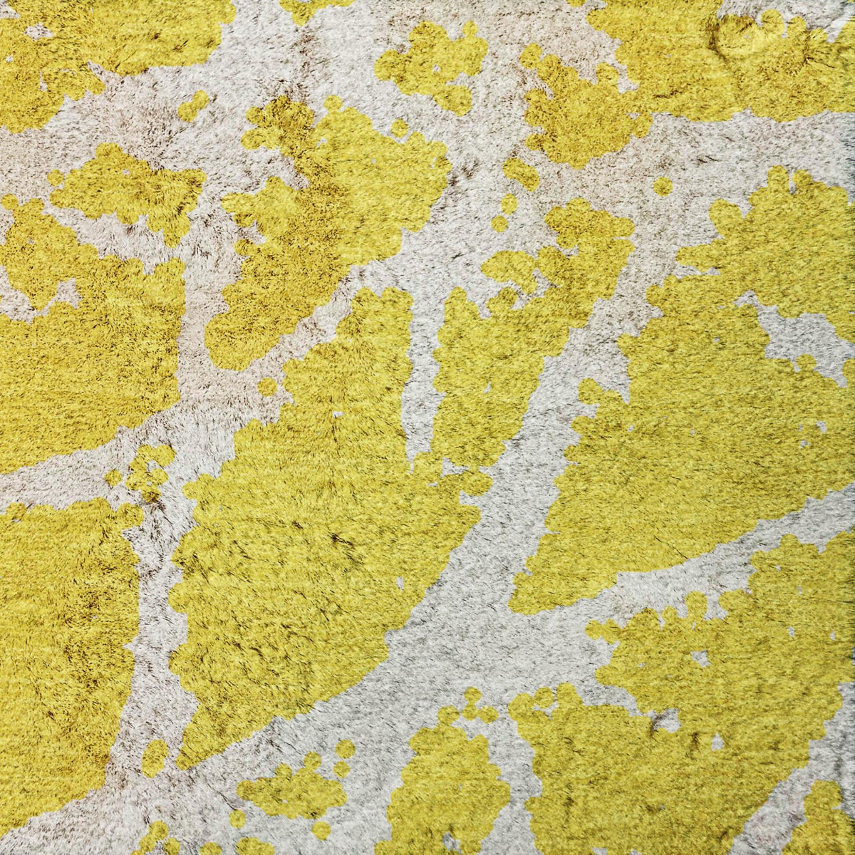8' X 10' Yellow And Ivory Geometric Shag Washable Area Rug With UV Protection - HomeRoots - Flyclothing LLC
