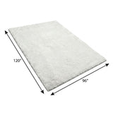8' X 10' Blue And Denim Blue Abstract Shag Washable Area Rug With UV Protection - HomeRoots - Flyclothing LLC