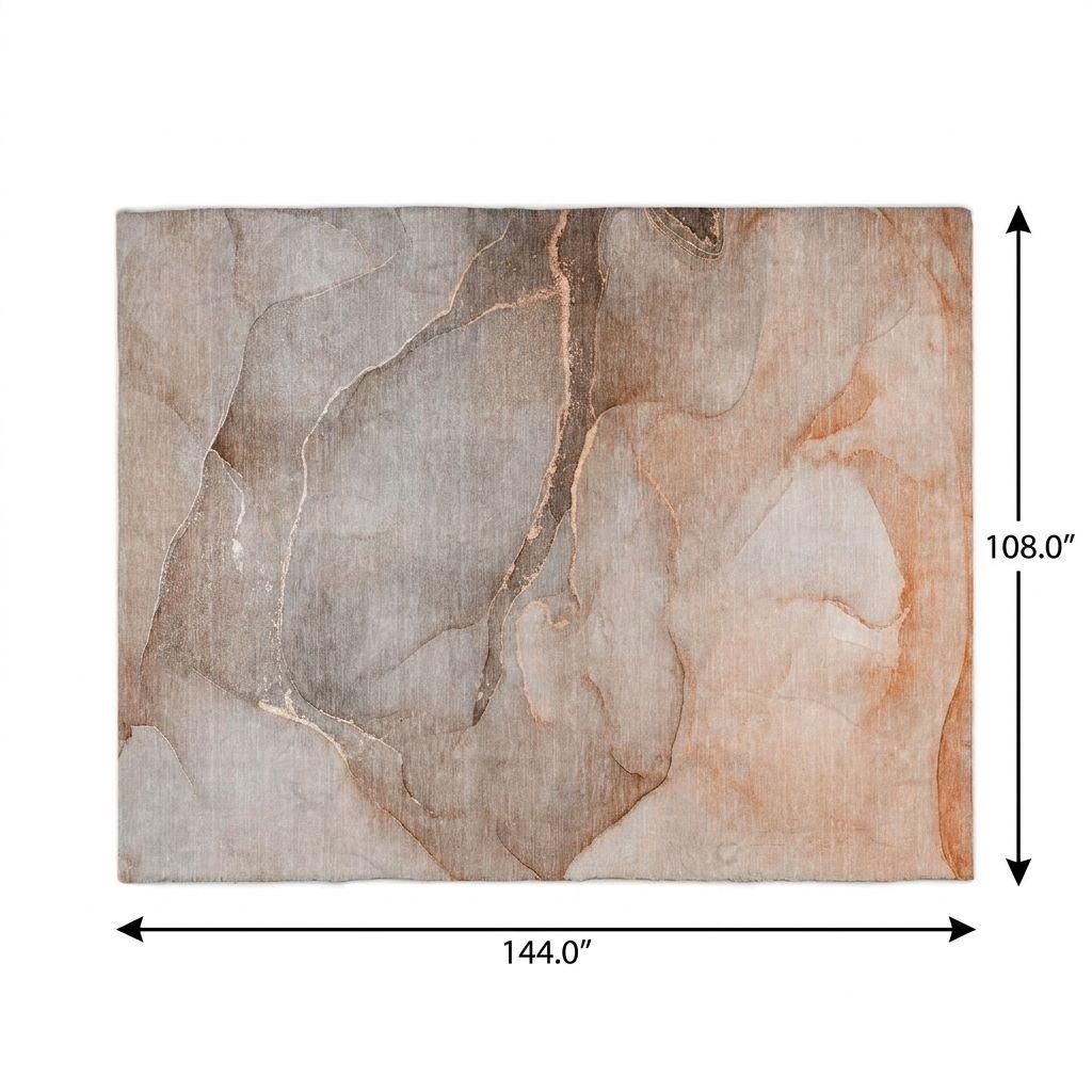 9' X 12' Taupe And Gray Abstract Shag Washable Area Rug With UV Protection - HomeRoots - Flyclothing LLC